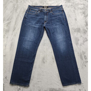 Revtown Jeans Mens W36 L30 Blue Decade Denim Automatic Straight Stretch Denim